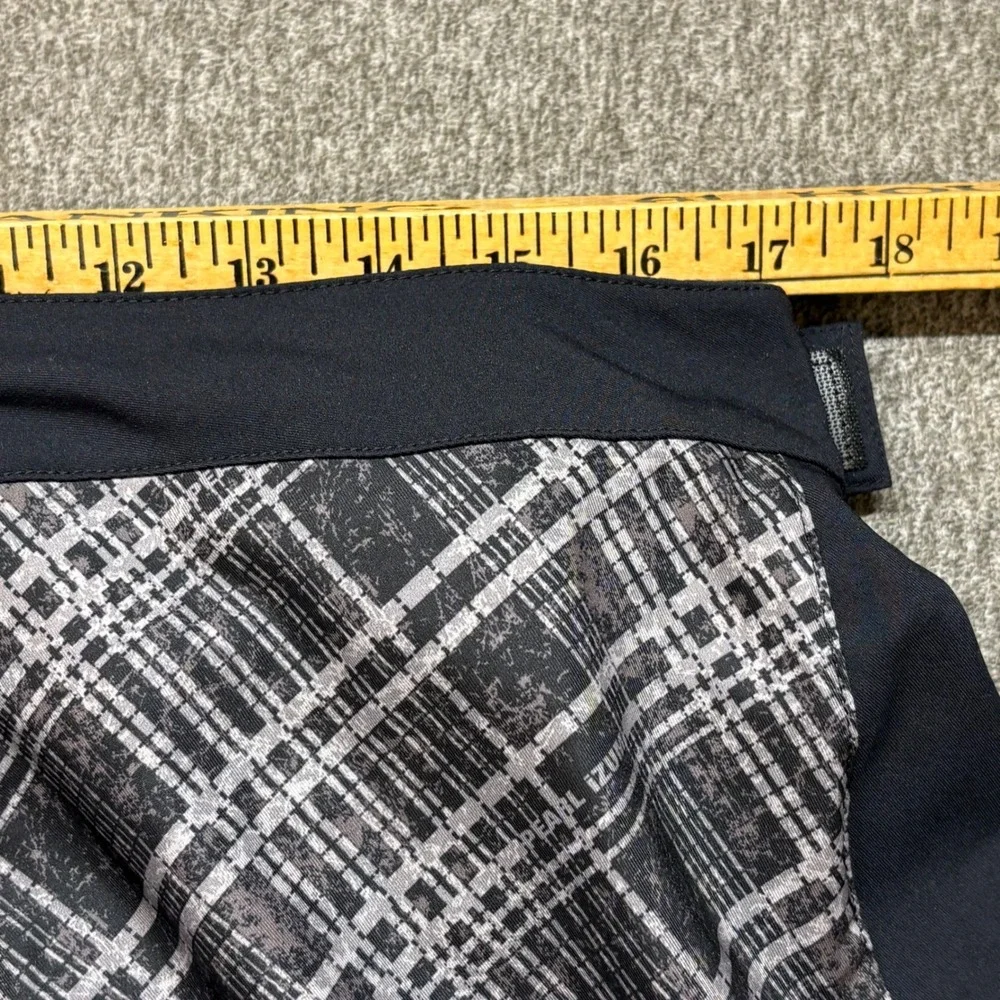 Pearl‎ Izumi Cycling Shorts Mens XL Black Gray Plaid Padded MTB Baggy